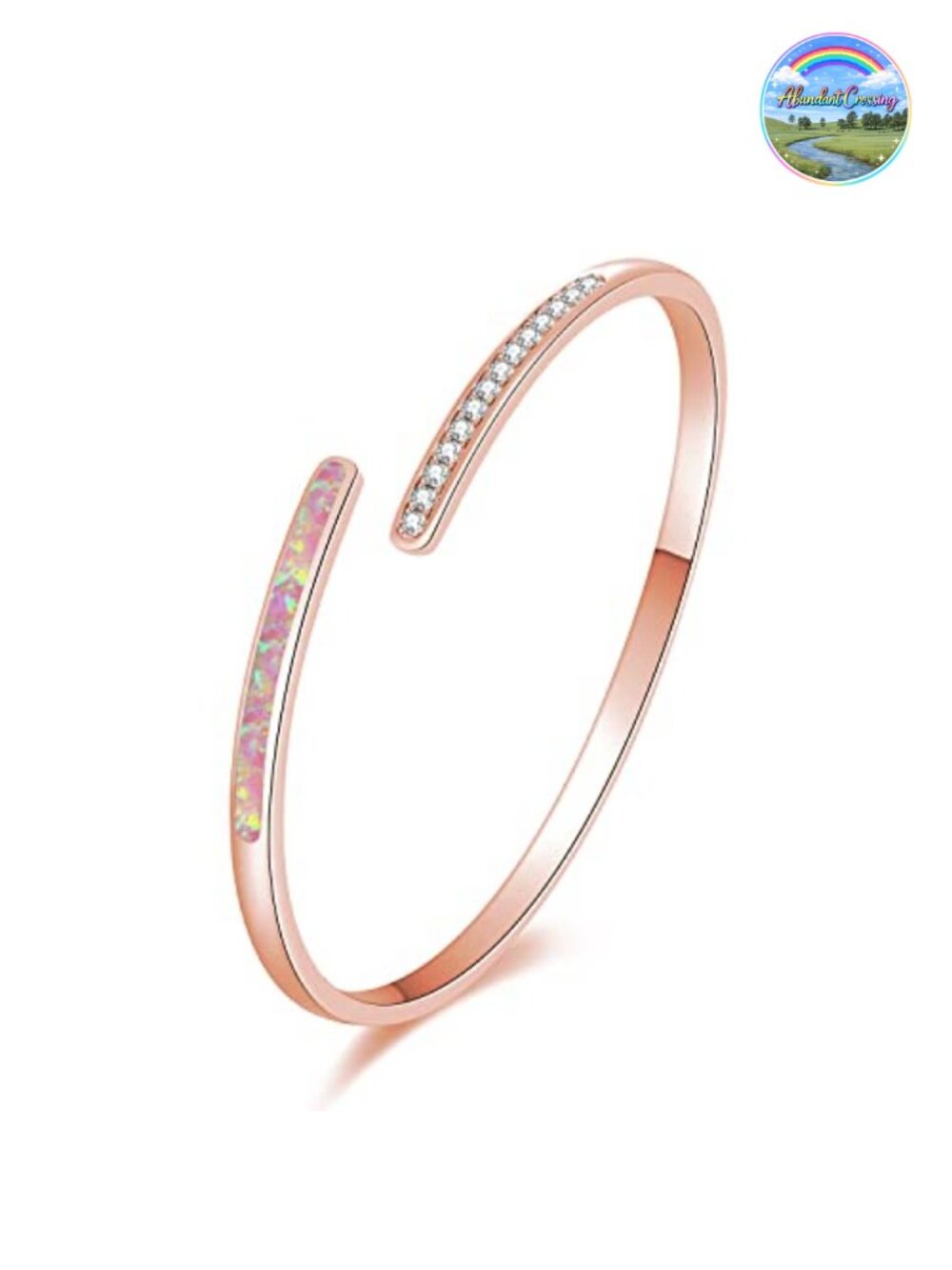 Opal Cuff Bracelet Gold Plated Hypoallergenic Ladies Gemstone Open Cuff Bangle
